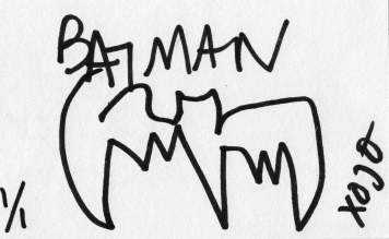Illustration for article titled Artists draw Batman with their eyes closed